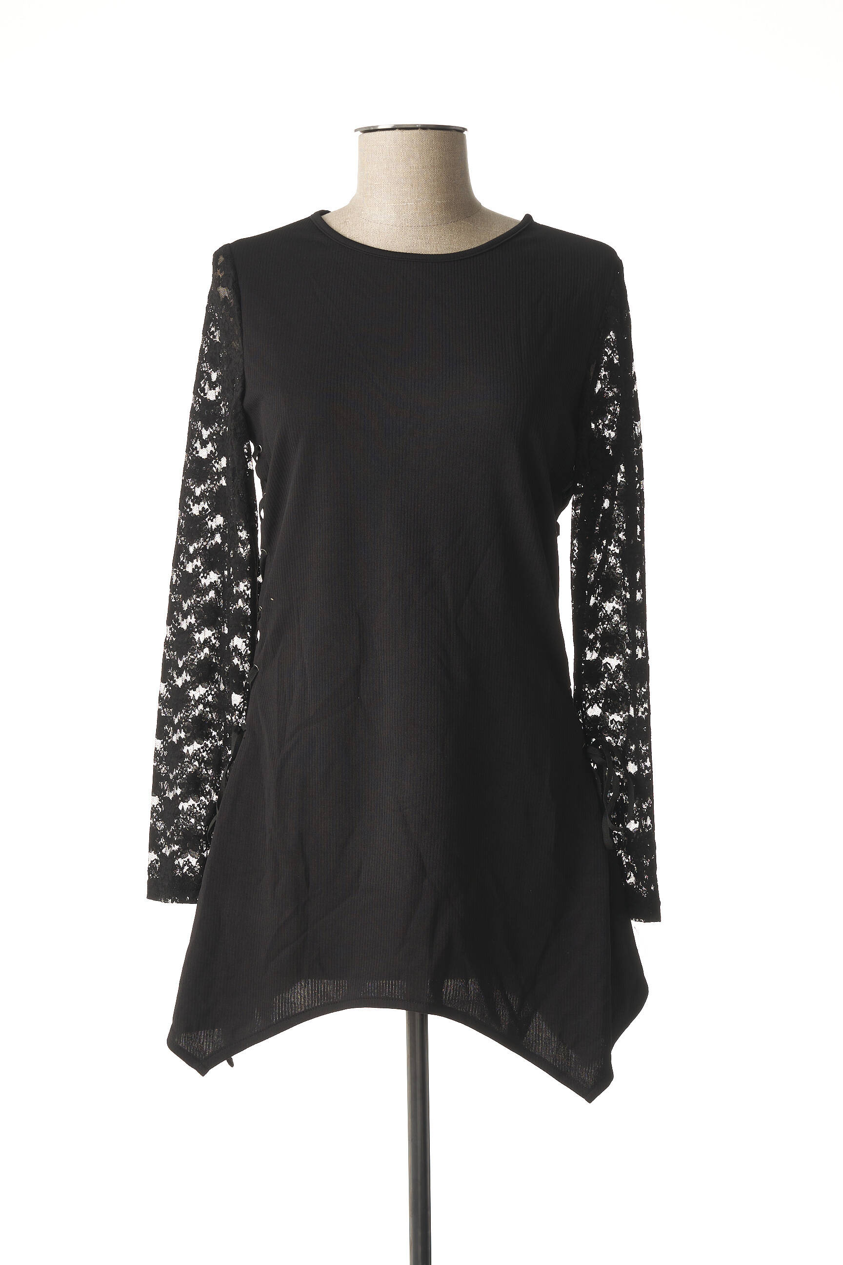 L33 Tuniquemanchelongue Femme couleur noir