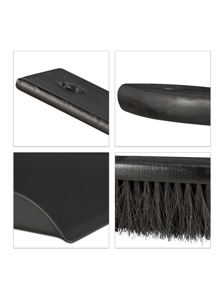 relaxdays Kehrgarnitur in Schwarz günstig kaufen onesize