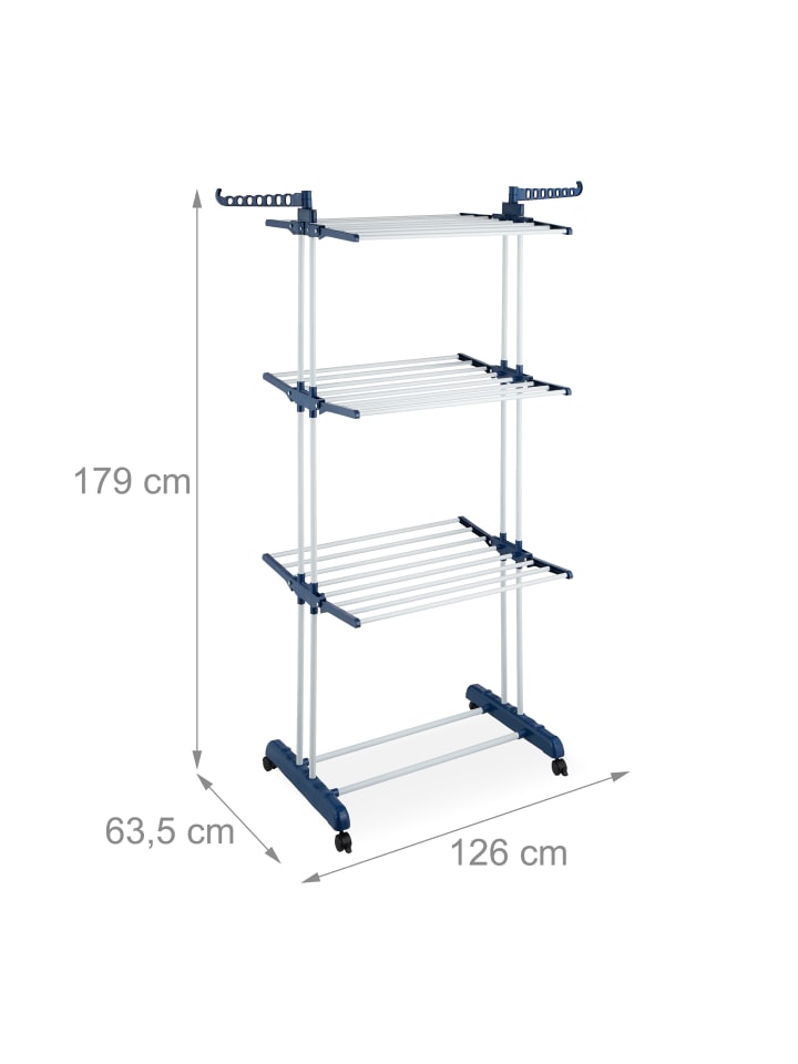 relaxdays Wäscheständer - (B)126 x (H)179 x (T)63,5 cm günstig kaufen onesize
