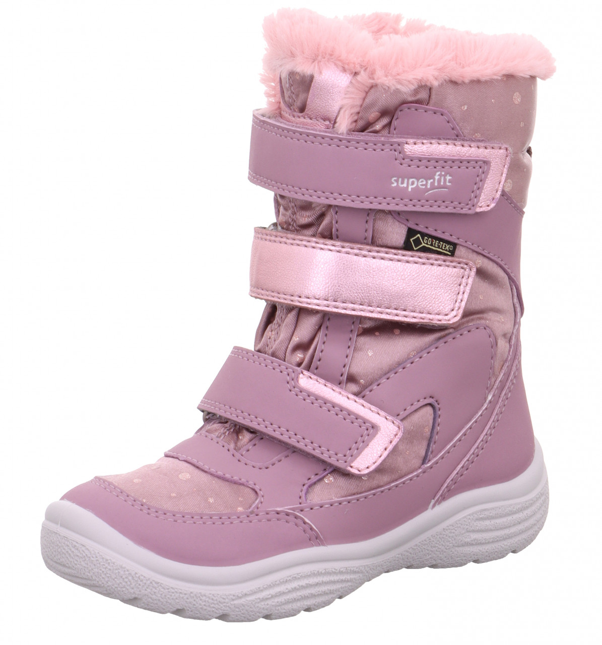 CRYSTAL - Lila/Rosa Stiefel mit Klettverschluss