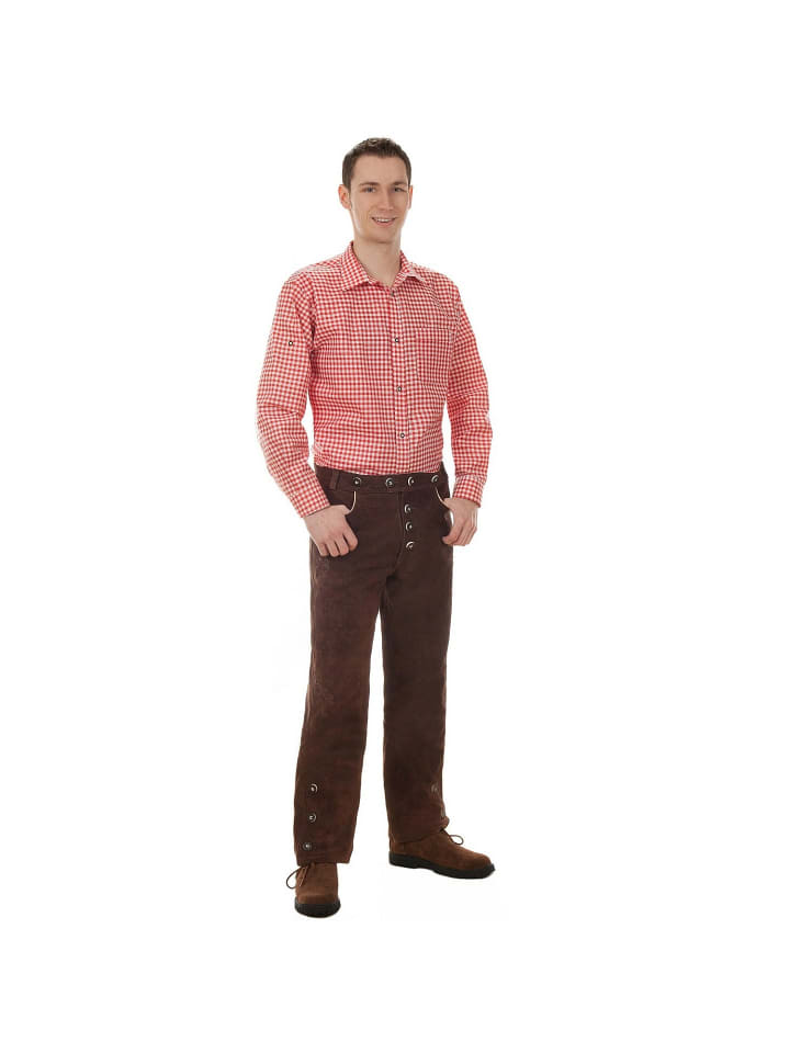 Edelnice Lederhose in dunkelbraun günstig kaufen