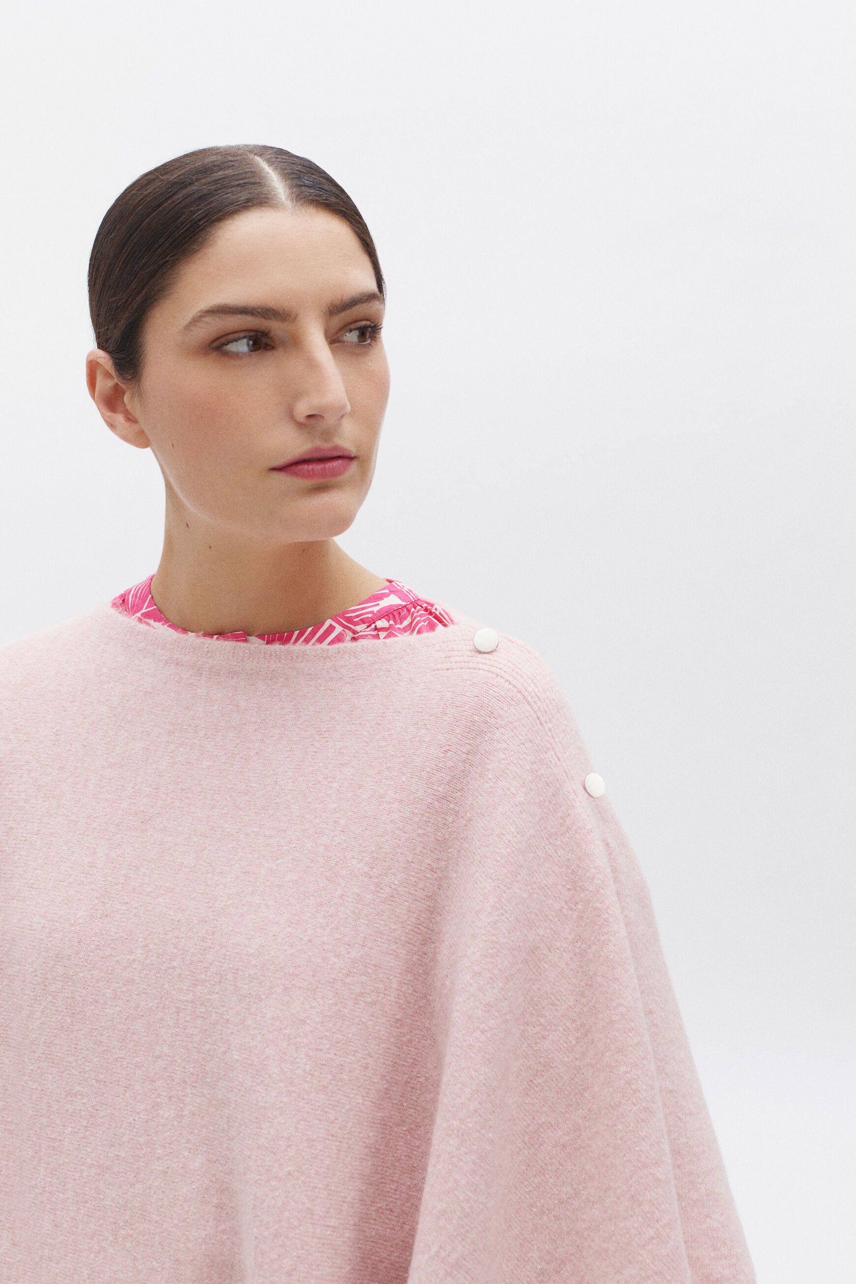 poncho lisa b rose clair femme