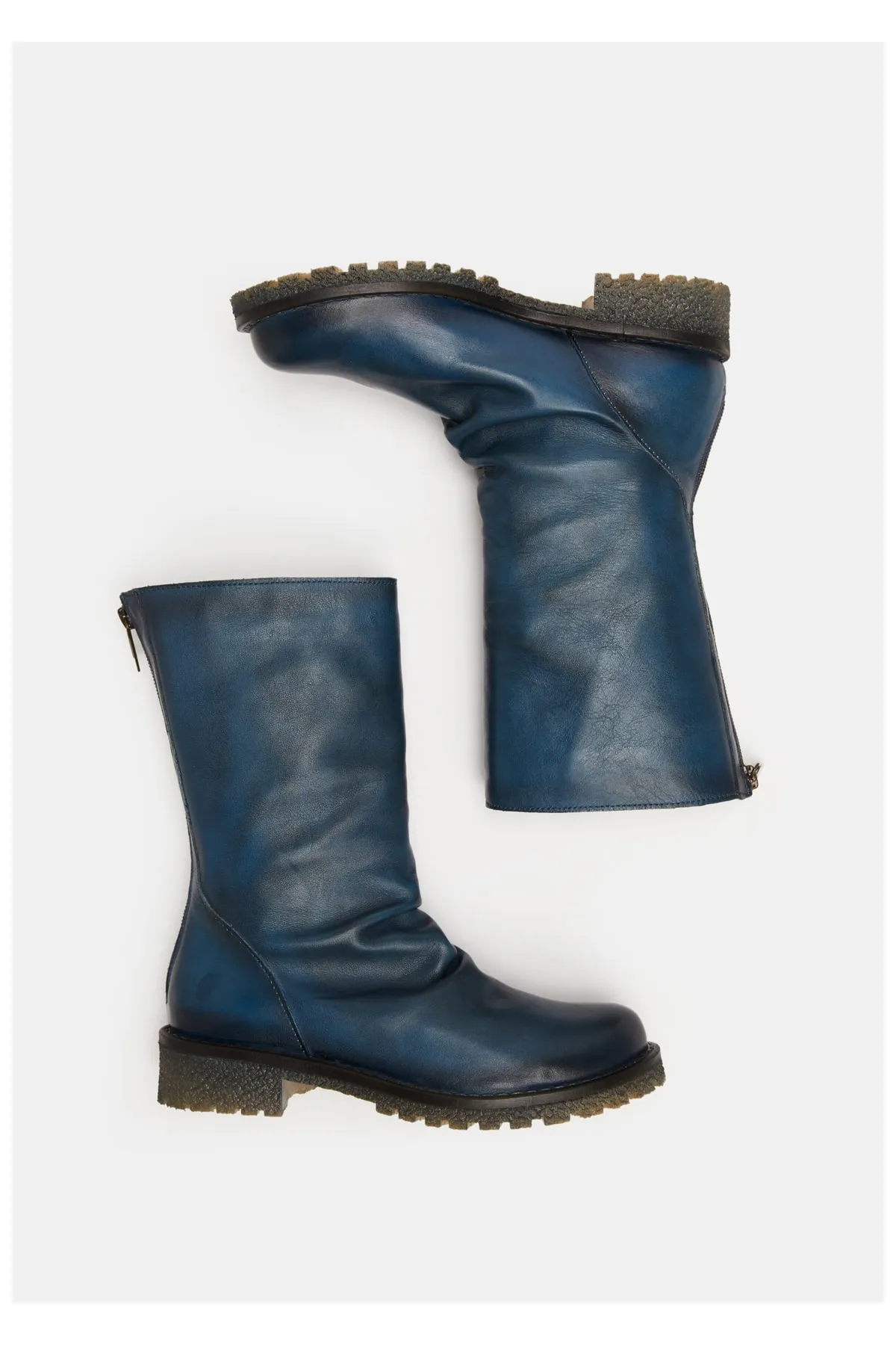 Felmini  Stiefelette - Blau - Blockabsatz