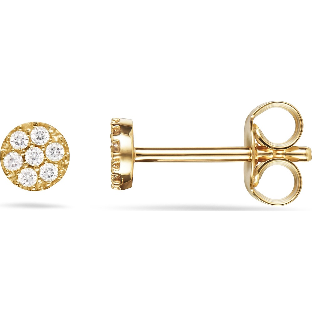 FAVS Boucles d'oreilles à fermoir à poussette 375 Or jaune Boucles d'oreilles