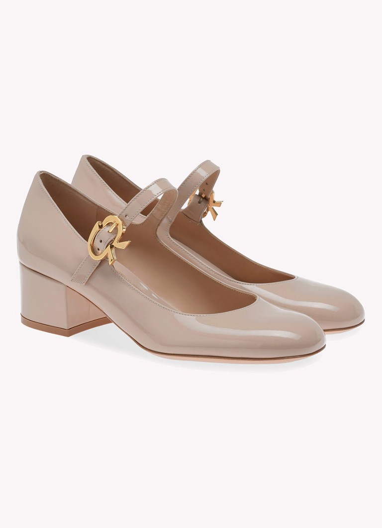 Gianvito Rossi Mary Ribbon pump in patent leather