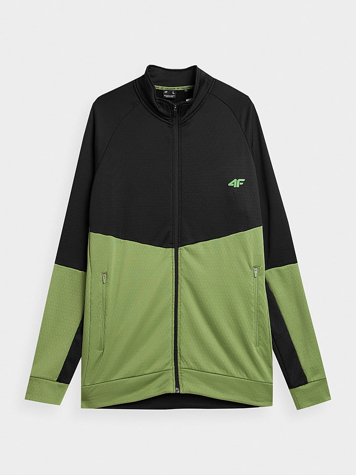 4F Trainingsjacke in Schwarz/ Grün günstig kaufen