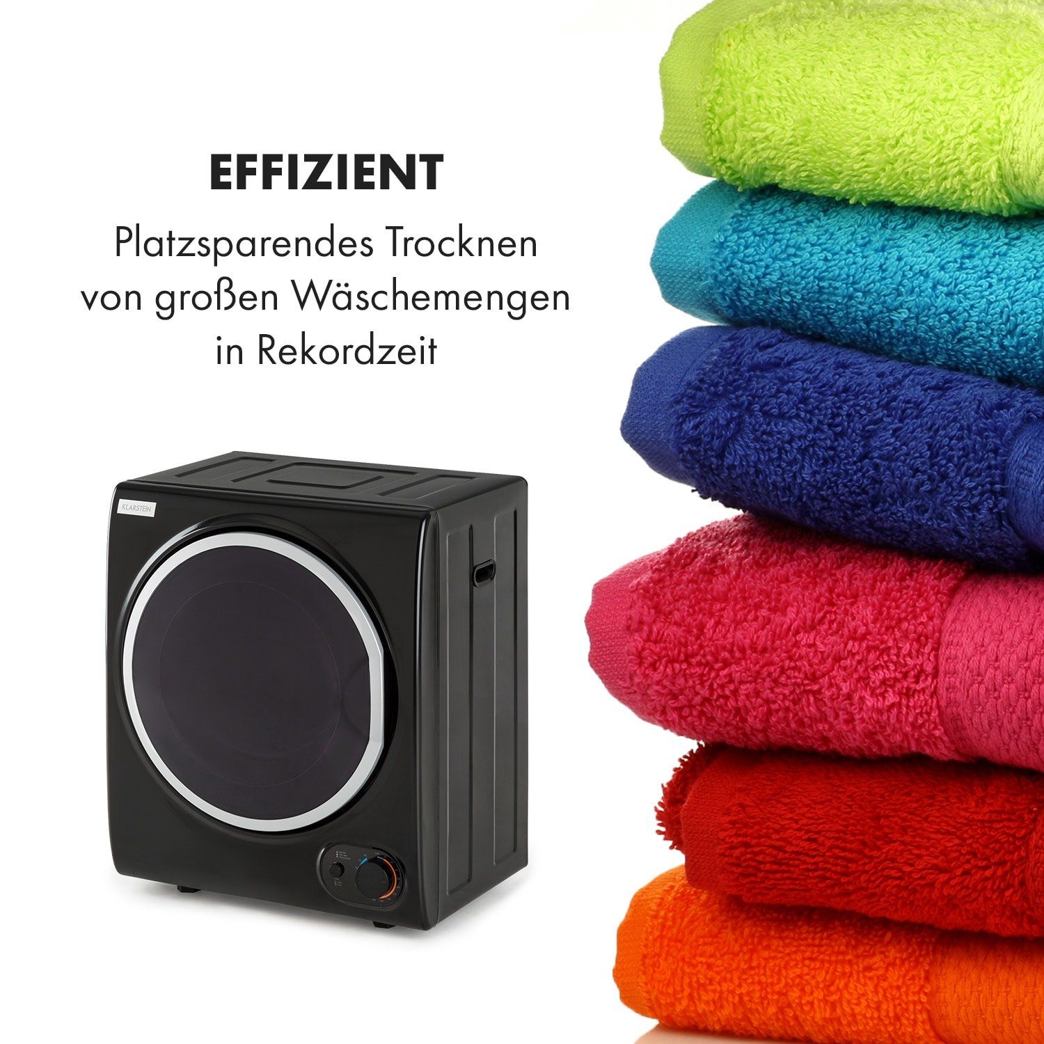 Klarstein Ablufttrockner MNW8-Jet set 2500-BL Jet Set 2500, 2.5 kg
