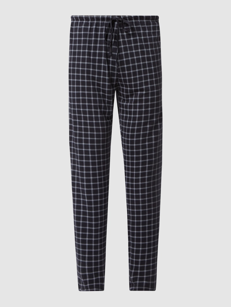 Pyjama-Hose mit Karomuster in schwarz