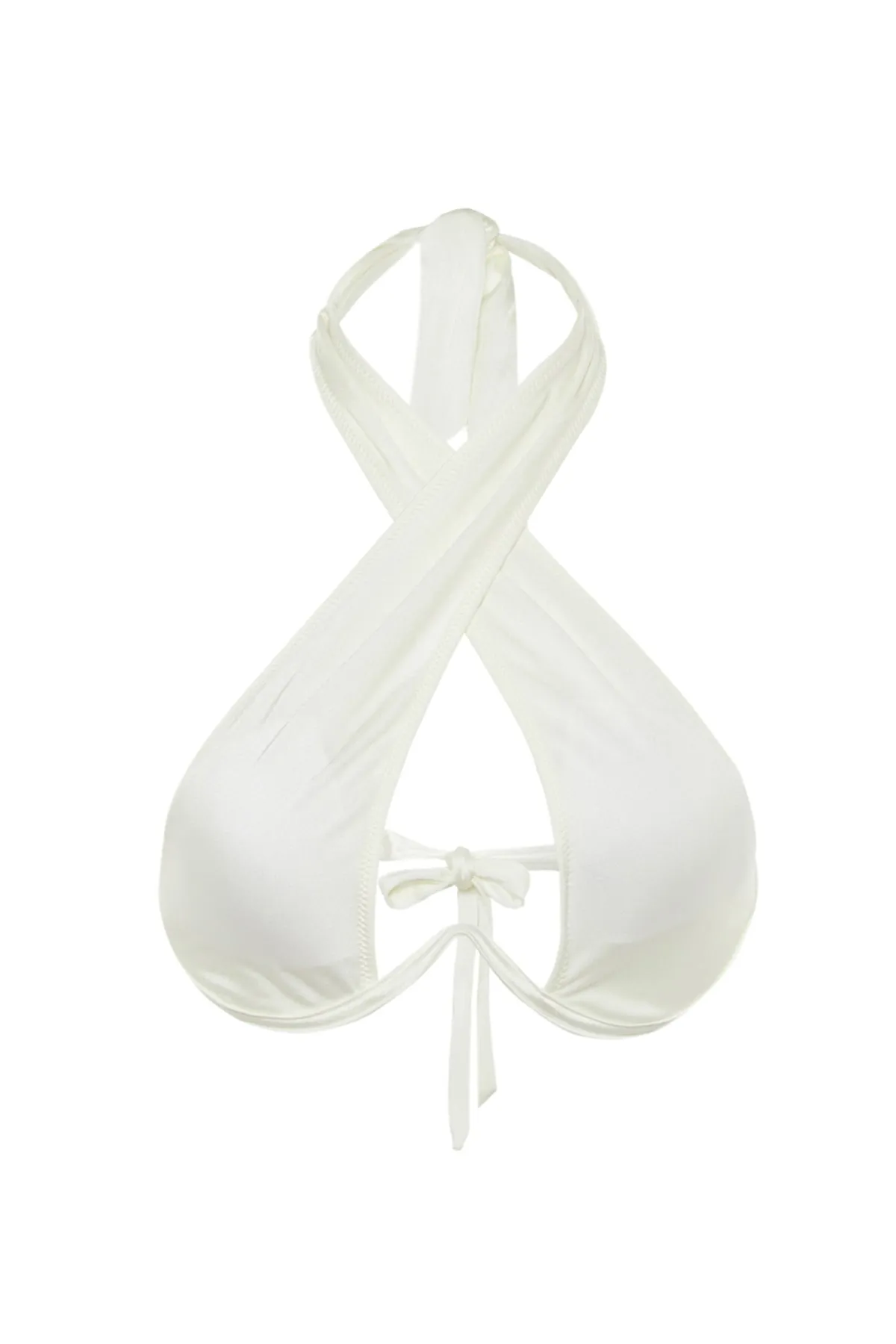 Trendyol Collection  Ecrufarbenes Balconette-Bikinioberteil mit umgekehrtem V-Bügel für die Brautmode TBESS22BU0203