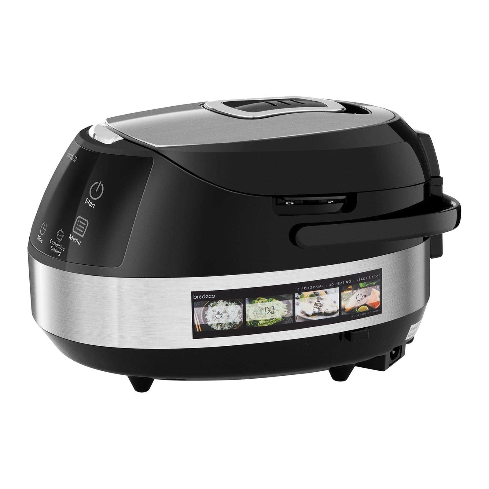 Bredeco Multikocher Multikocher Kochtopf Dampfkocher Schnellkocher 5 L 16 Programme, 860 W