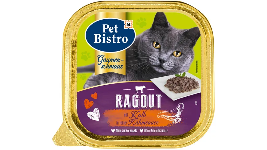 Pet Bistro Katzennassfutter - Ragout mit Kalb in feiner Rahmsauce 100 g