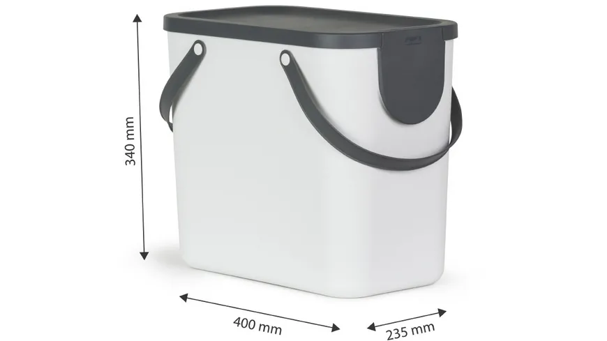 rotho Müllsystem ALBULA 25l Mistletoe white