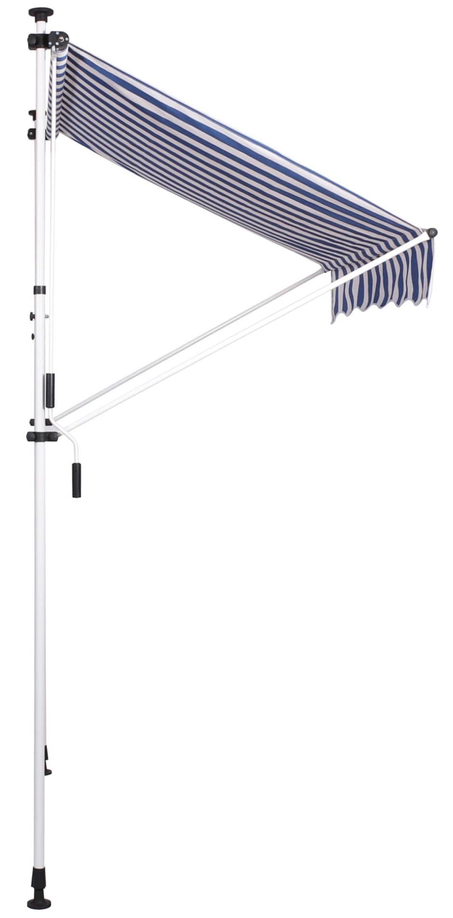 TPFGarden Klemmmarkise Wendy - Sonnenschutz für Mietwohnungen, Balkone, Terrassen (Hochwertige Balkonmarkise aus UV-beständigem Polyester, 1-St., Stabile Outdoor-Markise - Sonnenschutzfaktor UV50) Rostfreies Edelstahlgestell - Maße (BxT): 300 x 120 c
