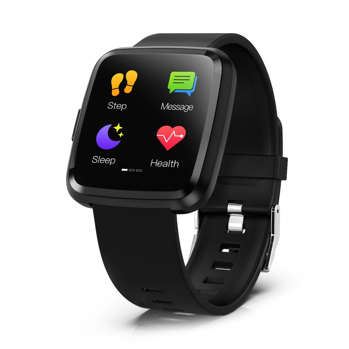 novasmart Fitness-Tracker runR III Smartwatch FitnessTracker HD-Bildschirm Sportuhr Android, iOS, Metall- oder Sportarmband erhältlich