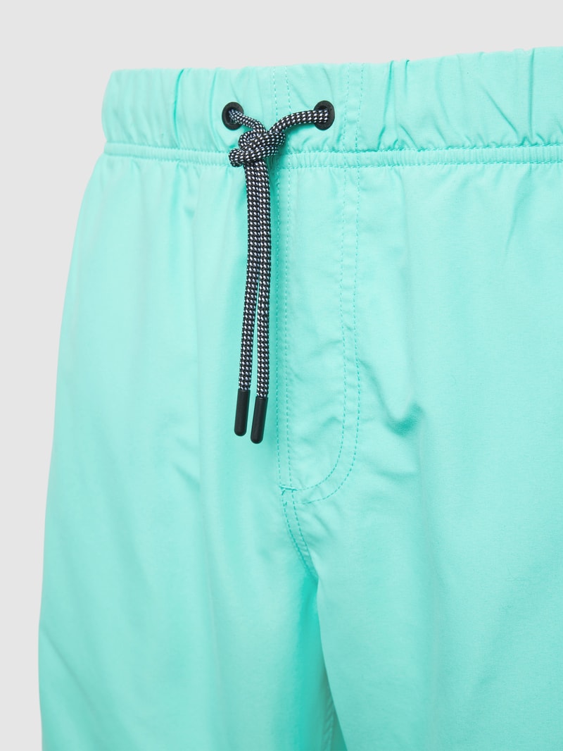 Badehose mit Label-Detail in aqua blau