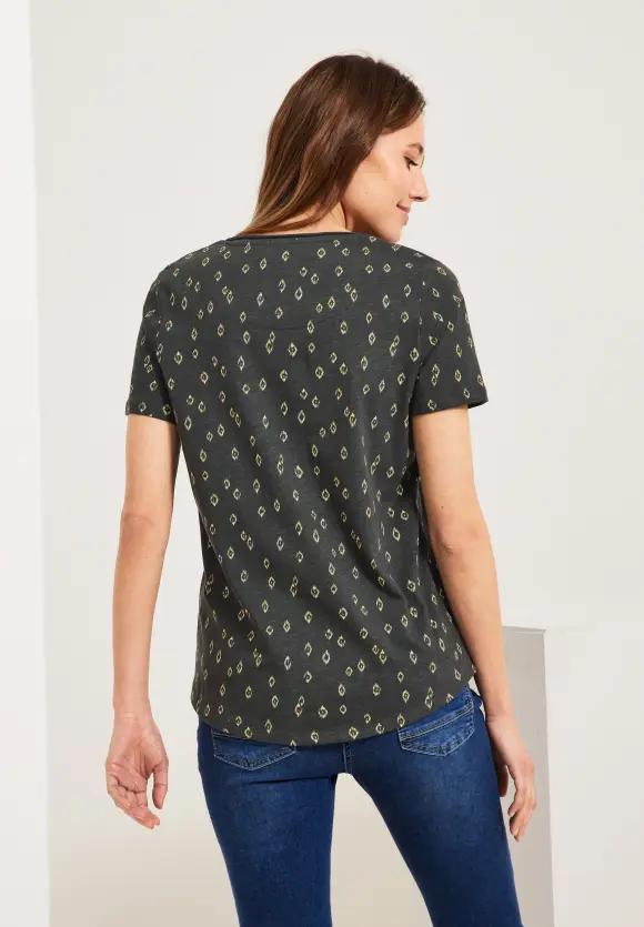 CECIL Ikat Minimalprint T-Shirt