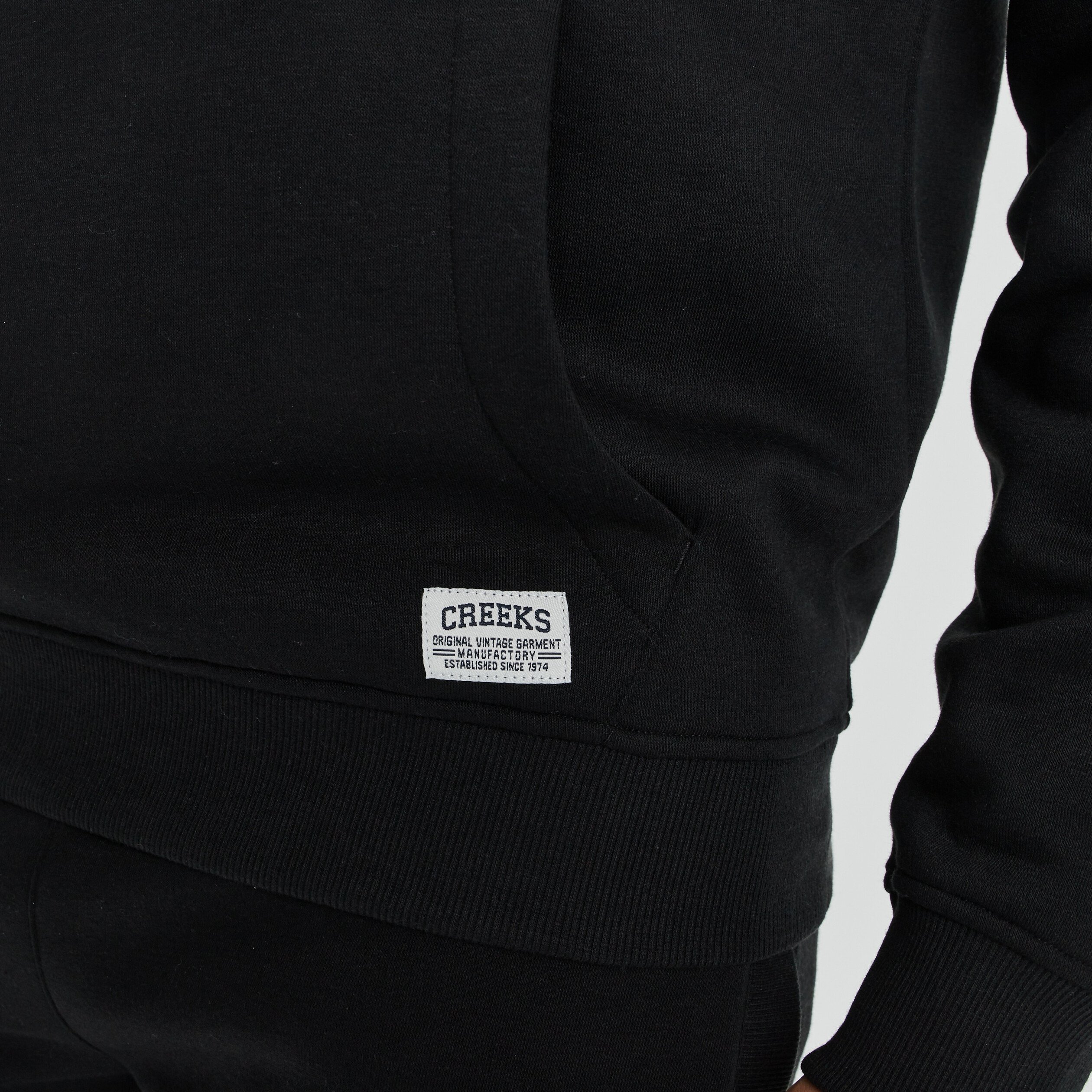 Sweat à capuche hoodie Creeks noir homme | La Halle