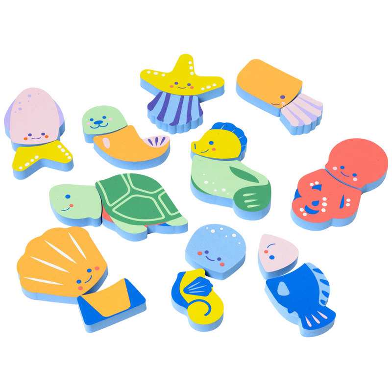 Puzzle de bain : 10 animaux en mousse