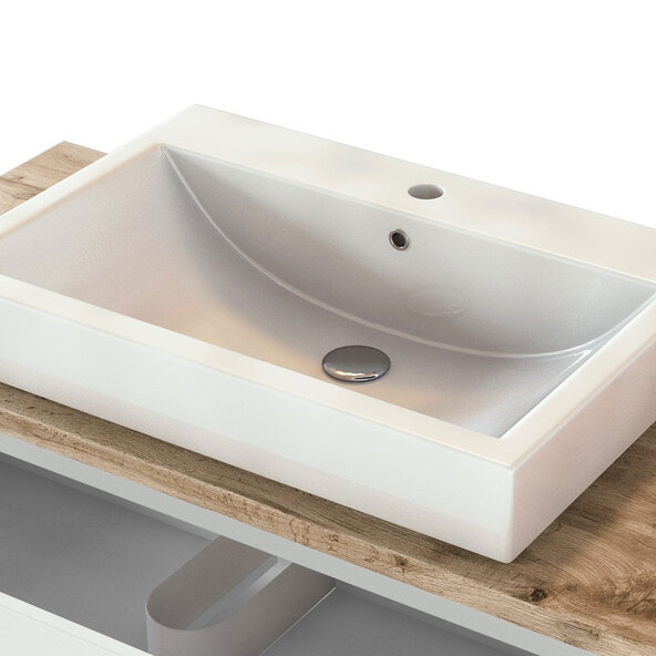 Waschtisch mit Becken Bristol, 100 cm, weiß