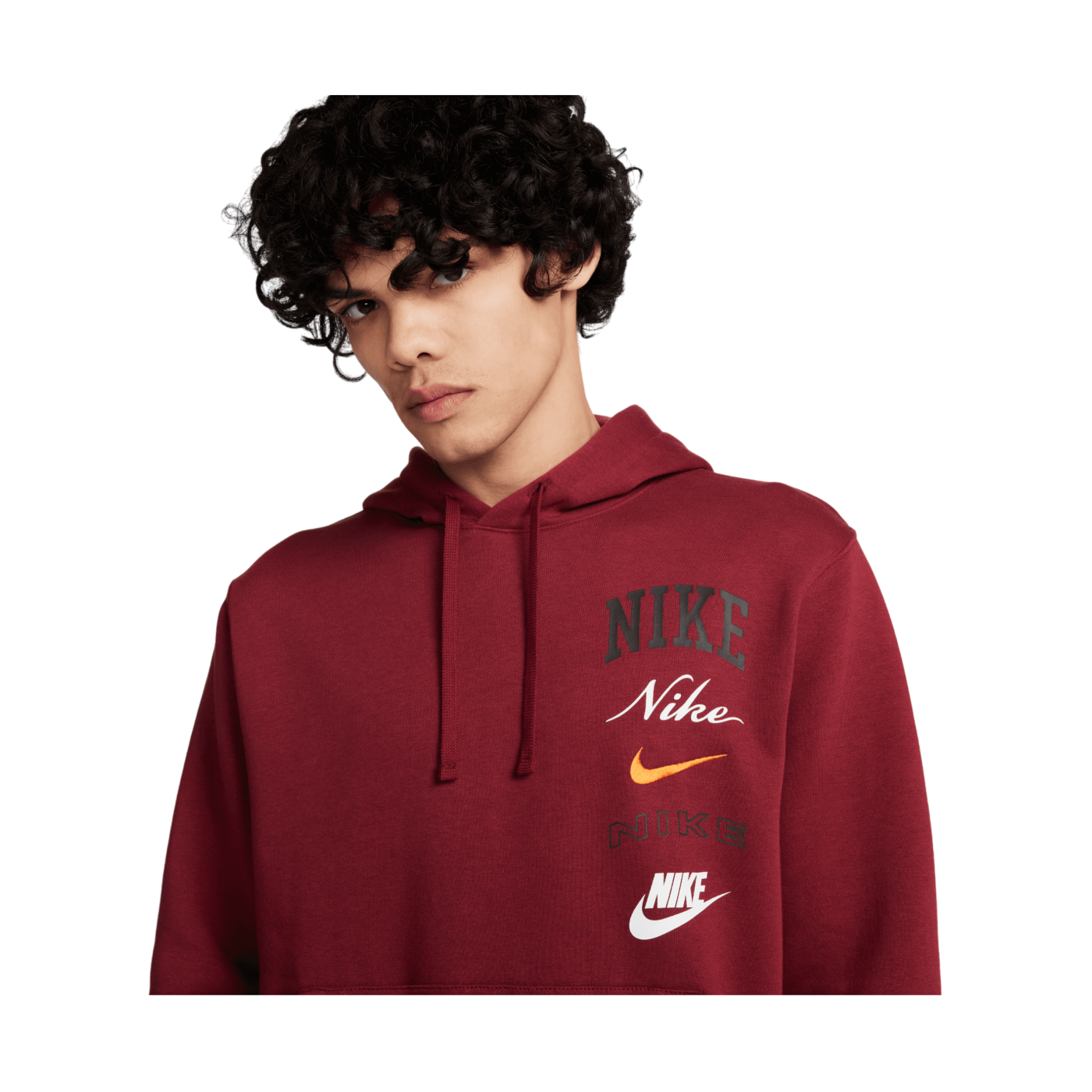 Nike Club Fleece Hoody Rot Orange F677
