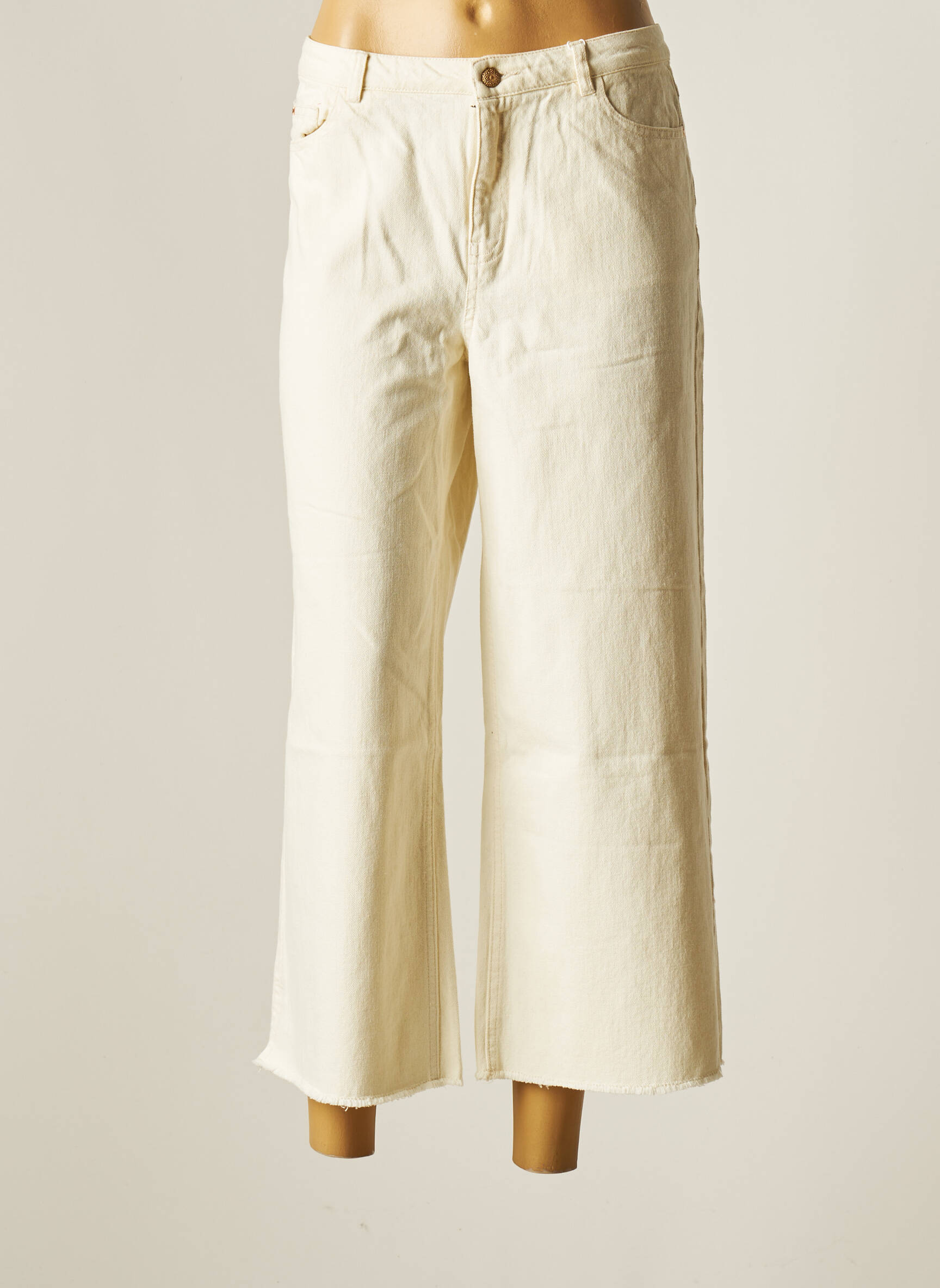 Only Jeans Coupe Droite Femme couleur beige