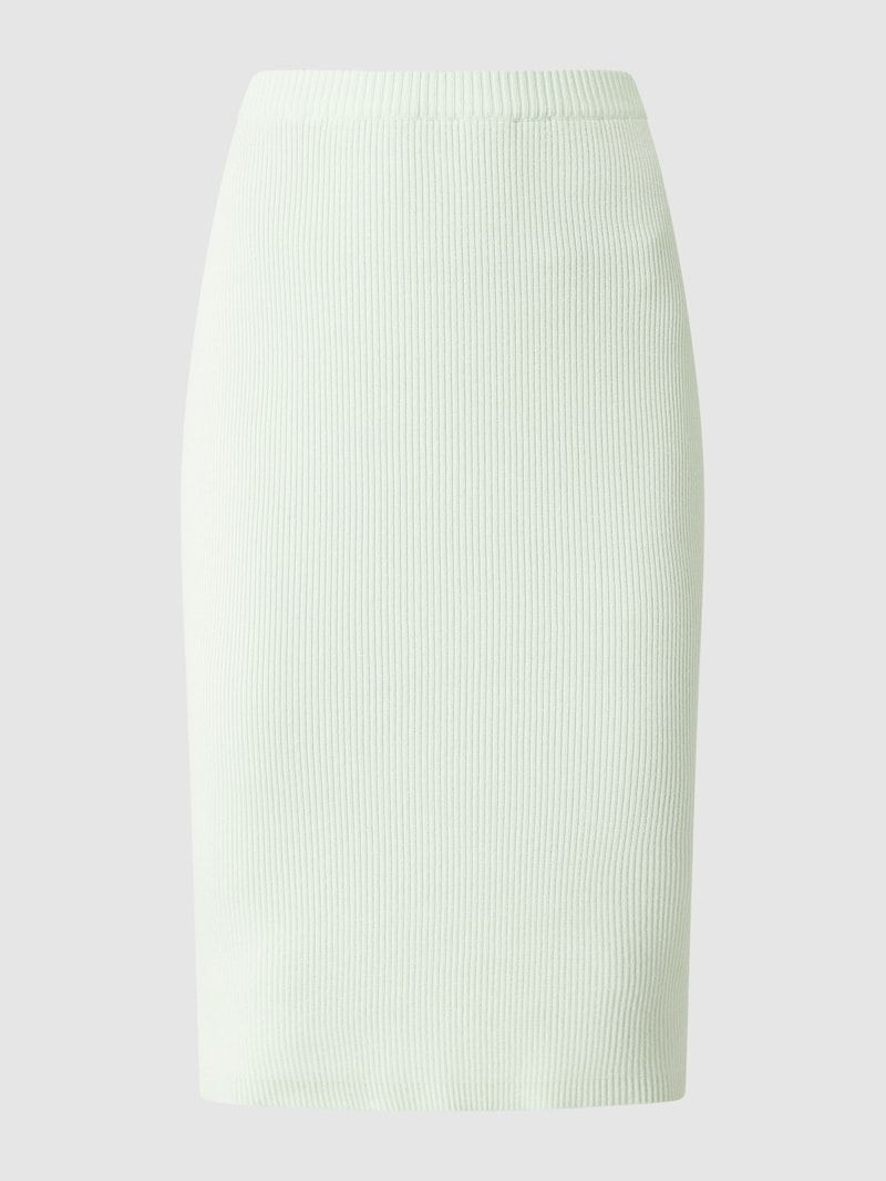 Rock mit Rippenstruktur in mint