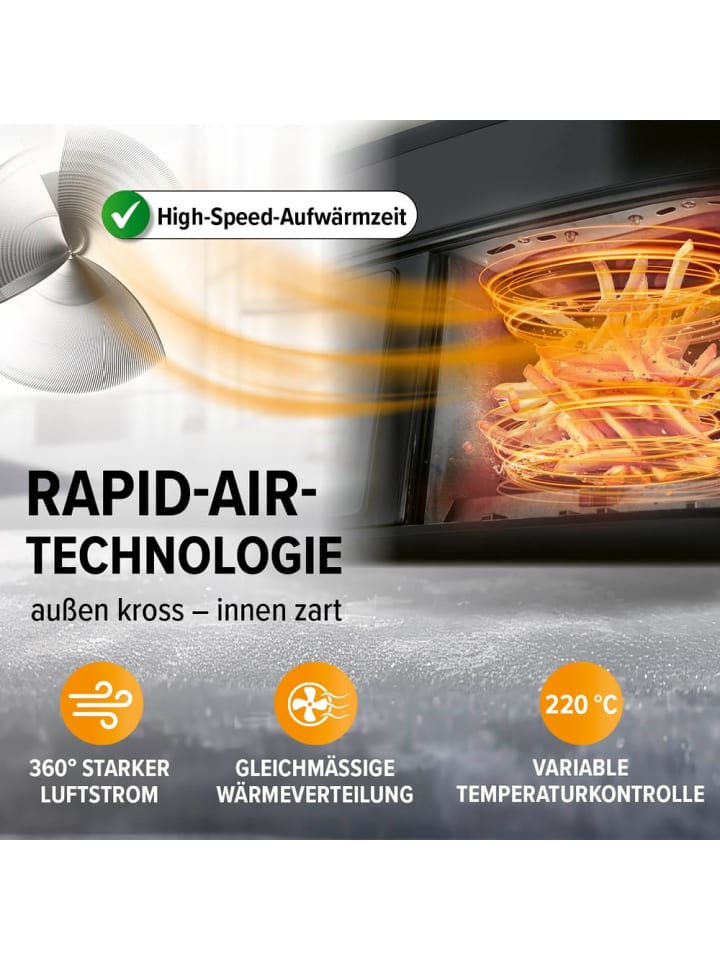 MAXXMEE Heißluft Fritteuse Doppelkammer 11l - schwarz günstig kaufen onesize