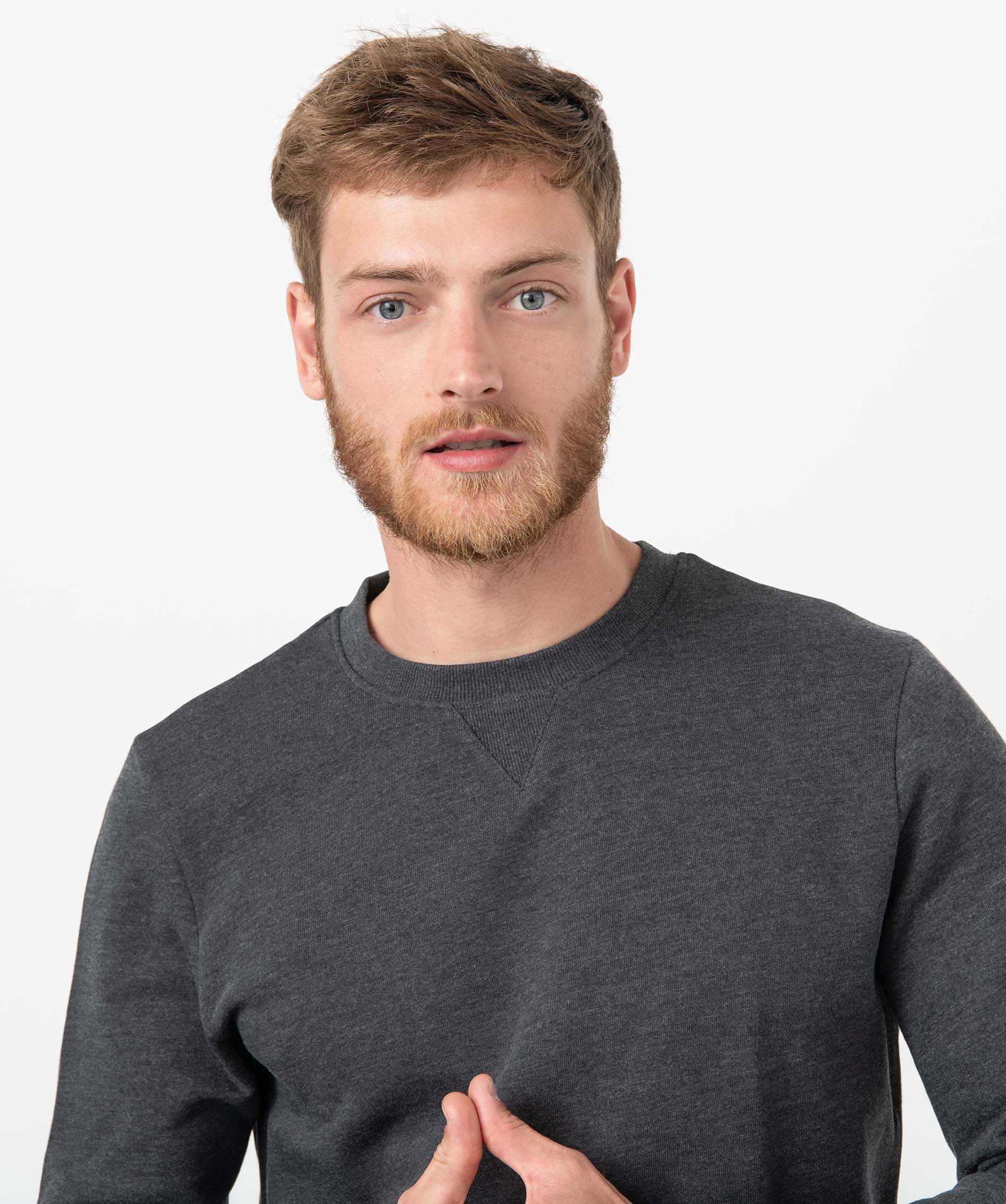 Sweat homme avec intérieur molletonné gris | GEMO