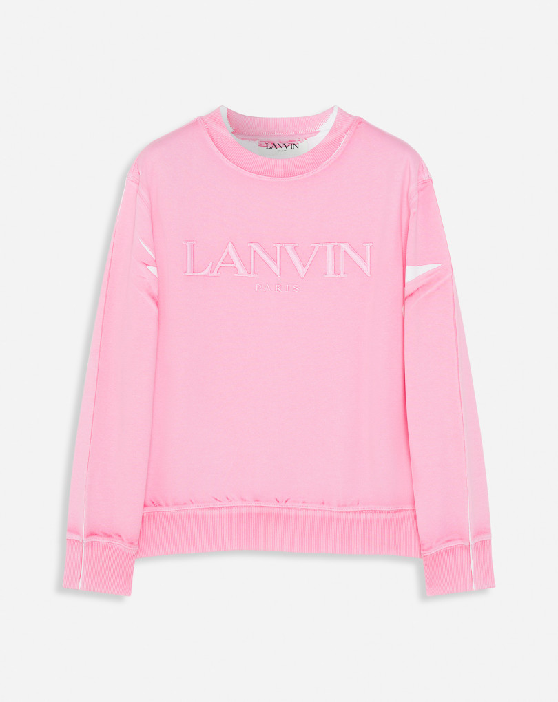 SWEAT-SHIRT BRODÉ LANVIN PARIS SURIMPRIMÉ