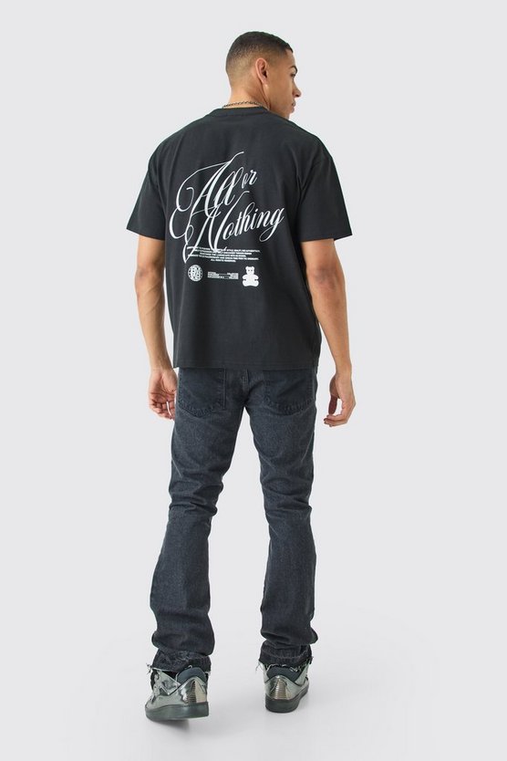 Oversize T-Shirt mit Slogan-Print