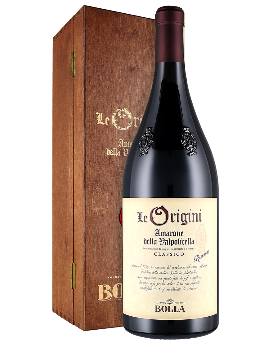 Amarone della Valpolicella Classico Riserva DOCG Le Origini 2017 Bolla Magnum 1,5 ℓ, Caisse bois