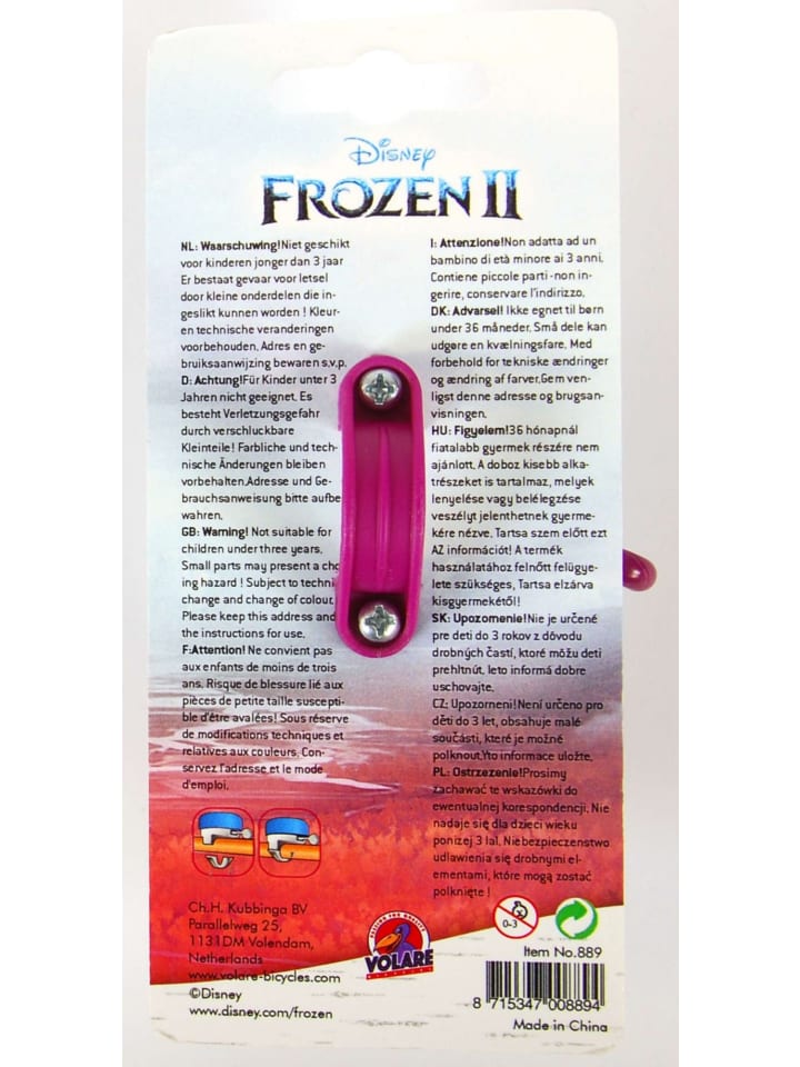 Volare Fahrradklingel Disney Frozen die Eiskönigin für Mädchen in Hell Blau 3 Jahre günstig kaufen onesize