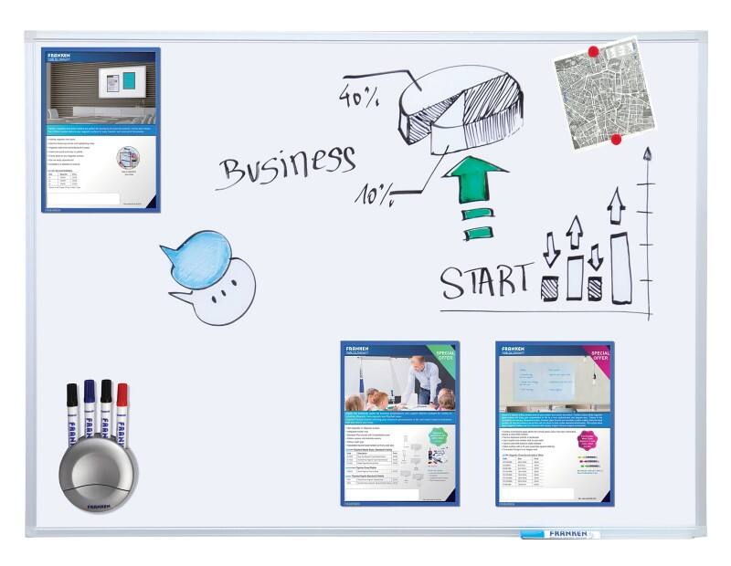 Franken X-tra!Line Whiteboard Magnetisch Einseitig 150 (B) x 100 (H) cm Weiß