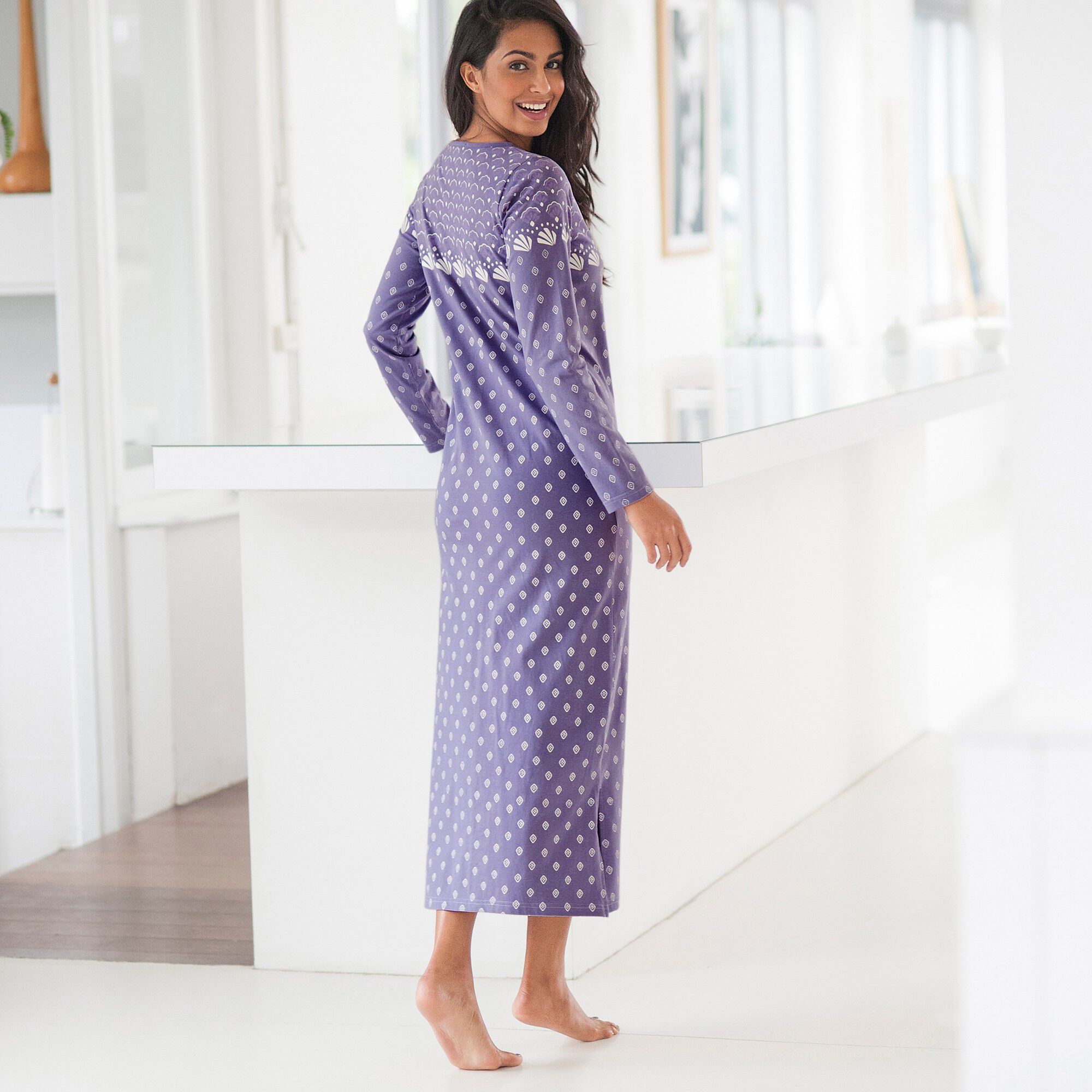 Chemise de nuit manches longues