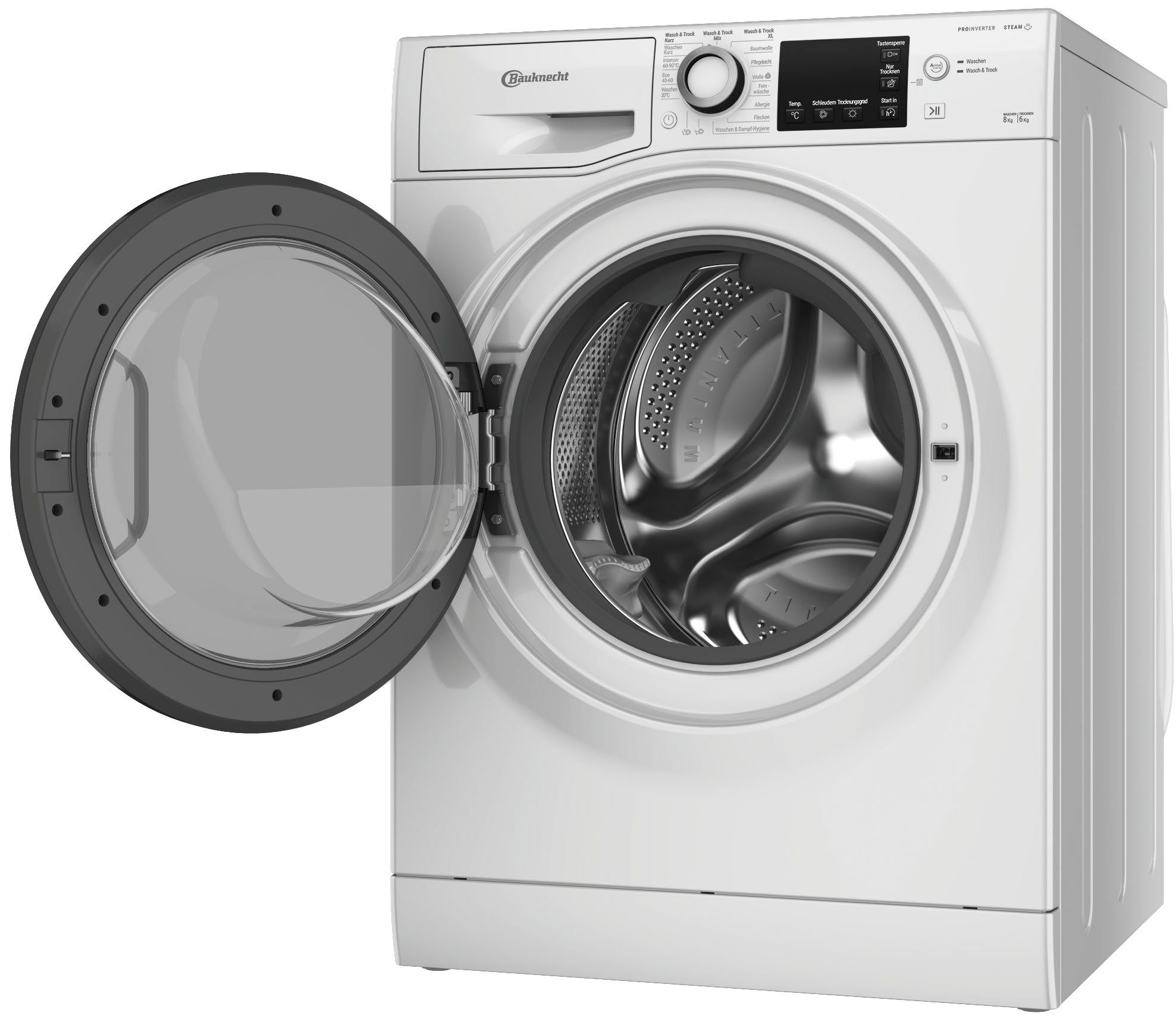 BAUKNECHT Waschtrockner WATK Sense 86S 41 N, 8 kg, 6 kg, 1400 U/min