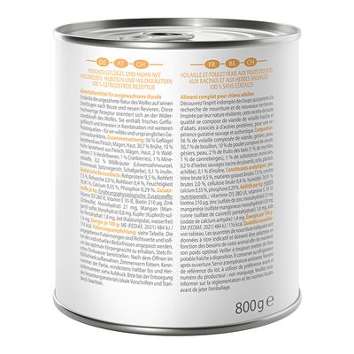 Wolf of Wilderness Adult 6 x 800 g - Mit viel frischem Geflügel