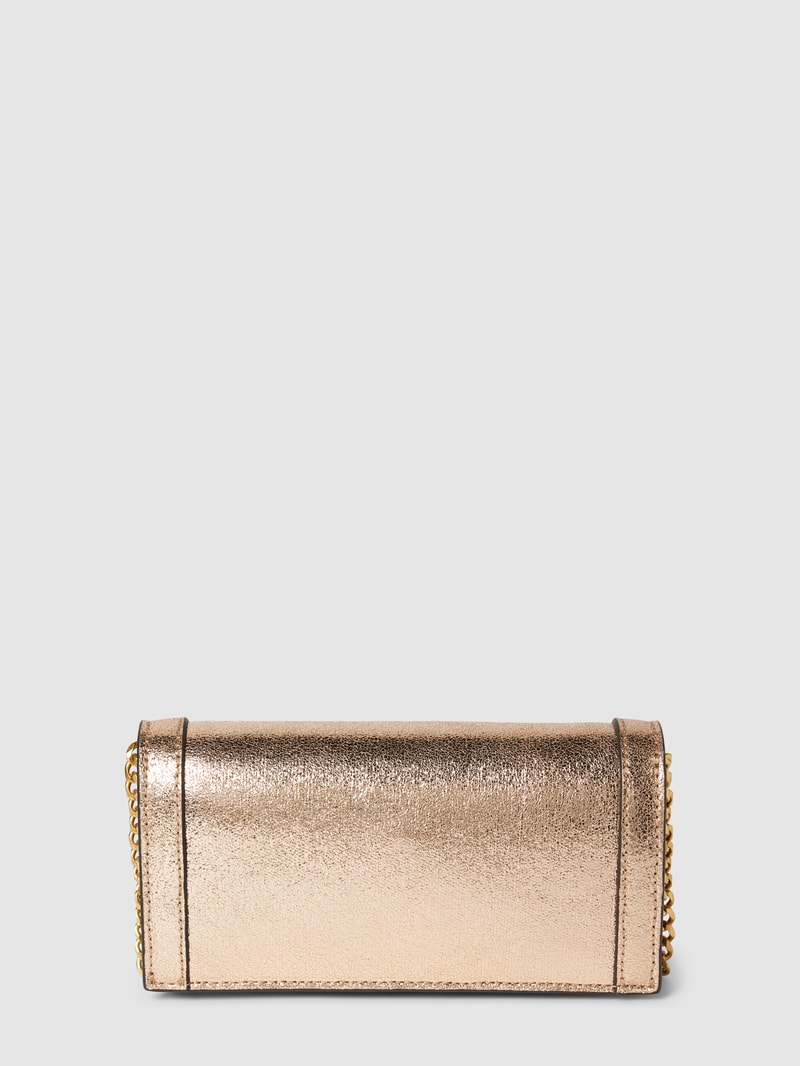 Umhängetasche mit Label-Details Modell 'GLAMOUR' in gold