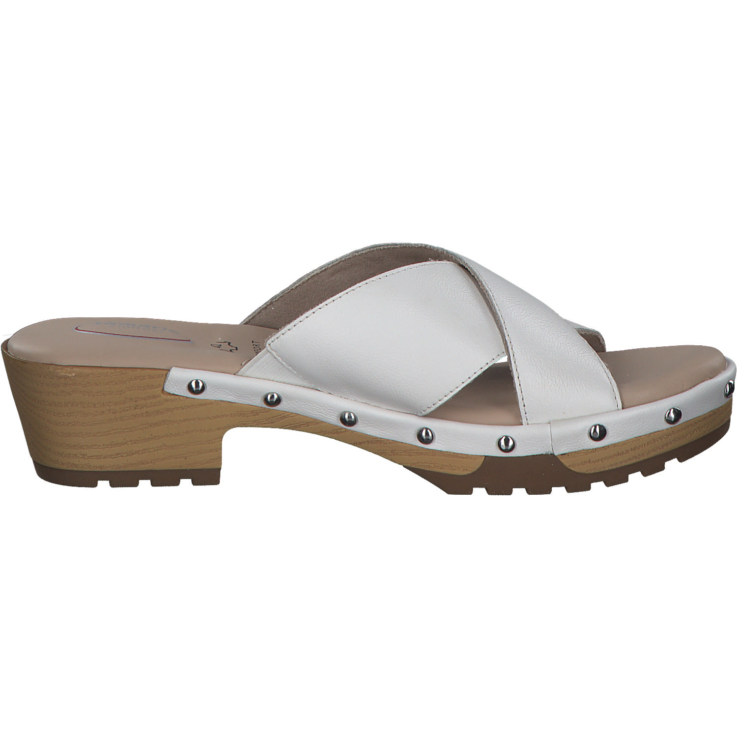 Jana Shoes 87301, Plateau-Pantoletten, Damen, white