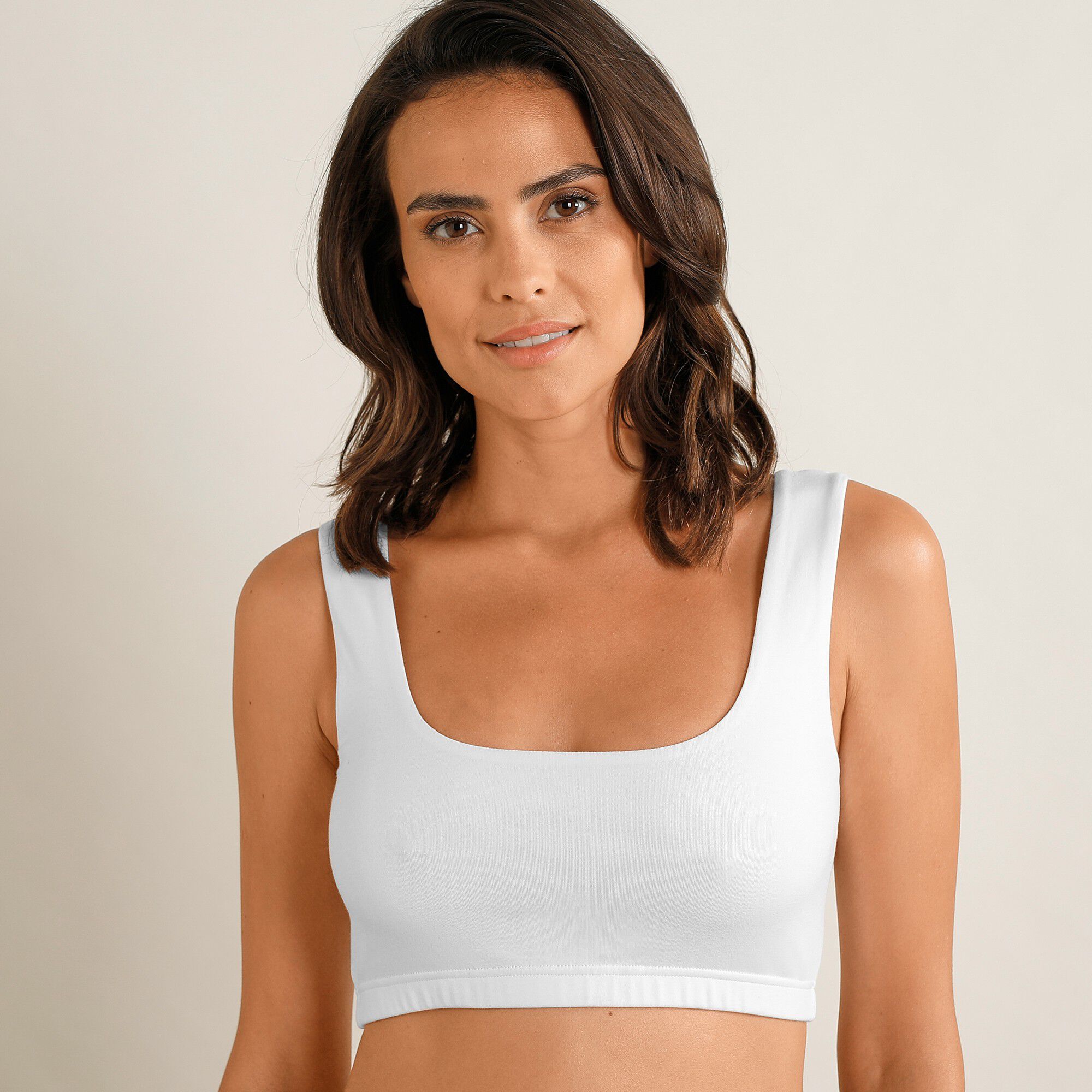Brassière confort coton stretch doublé sans armatures