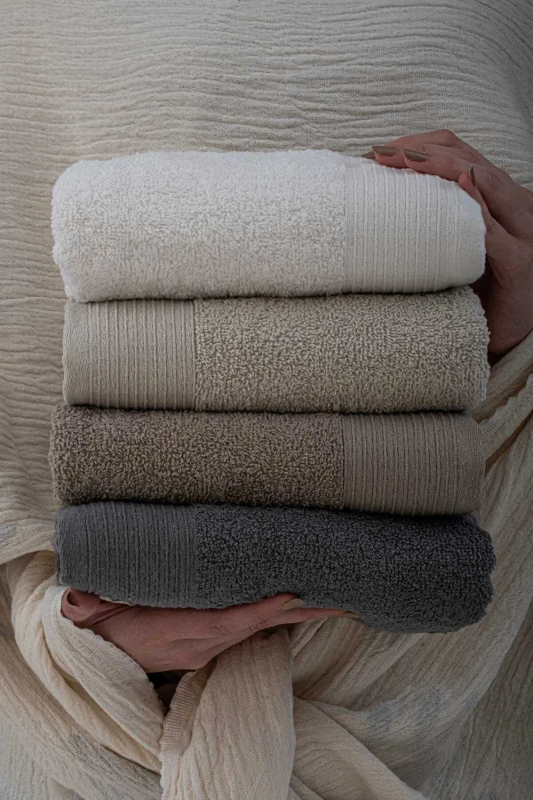Güvenal  Aydeniz 4er-Set 50*90 Hand- und Gesichtstücher | Handtuch | Handtuchset