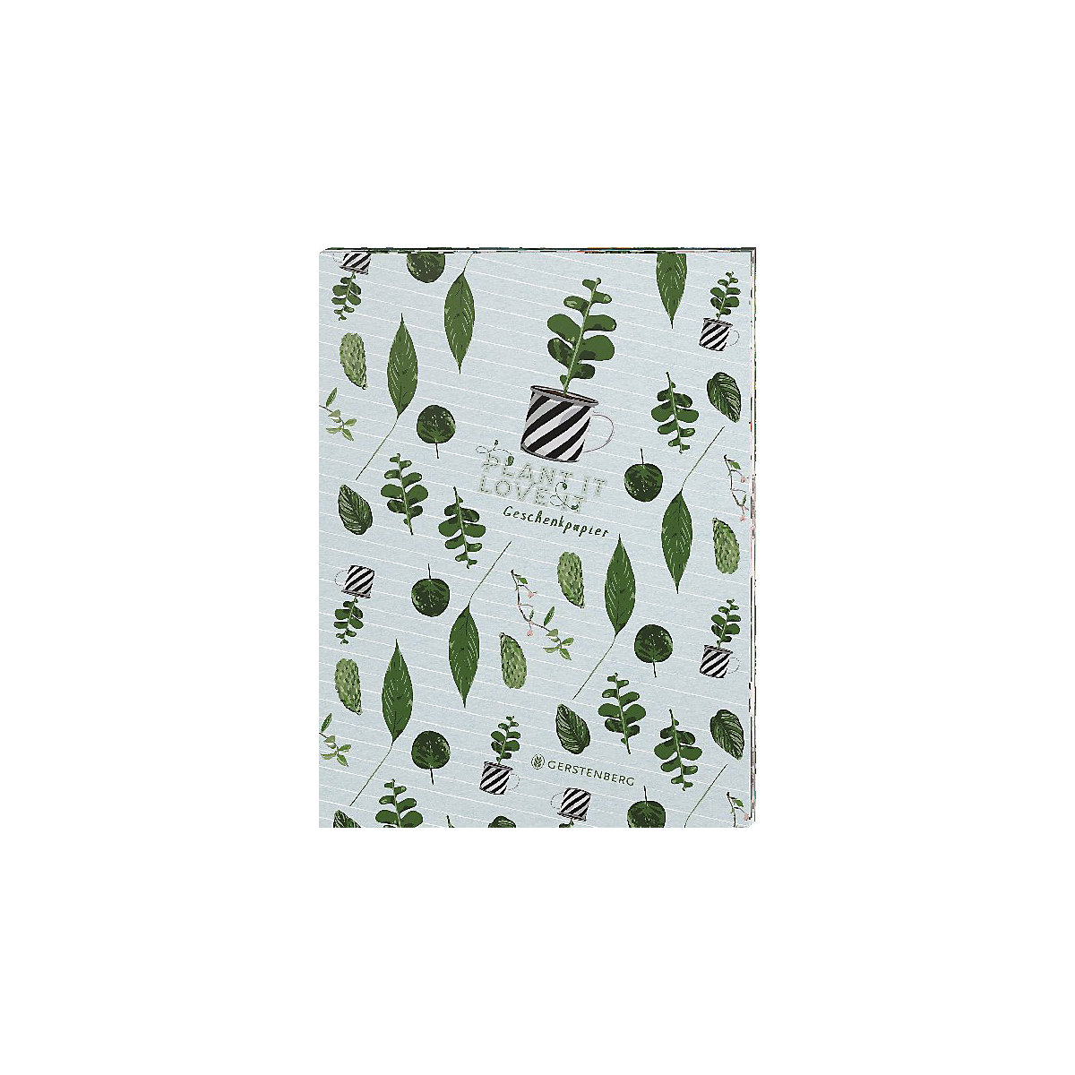 Plant it - Love it! Geschenkpapier-Heft Motiv Pflanzenkinder, 10 Bögen 50 x 70 cm