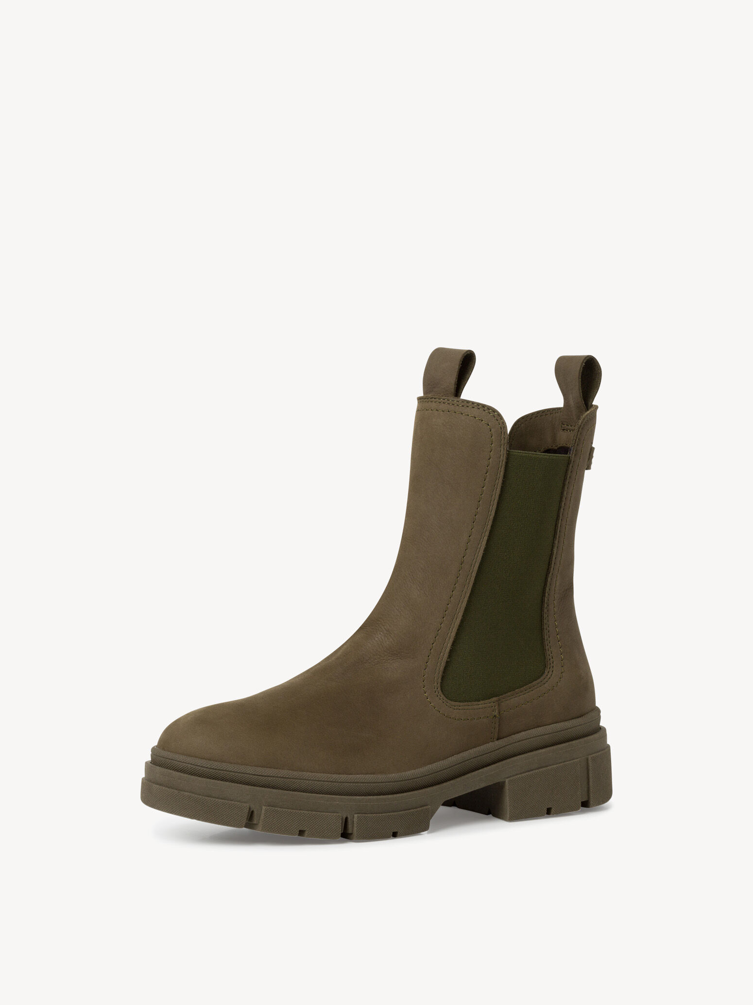 Bottine Chelsea en cuir - vert