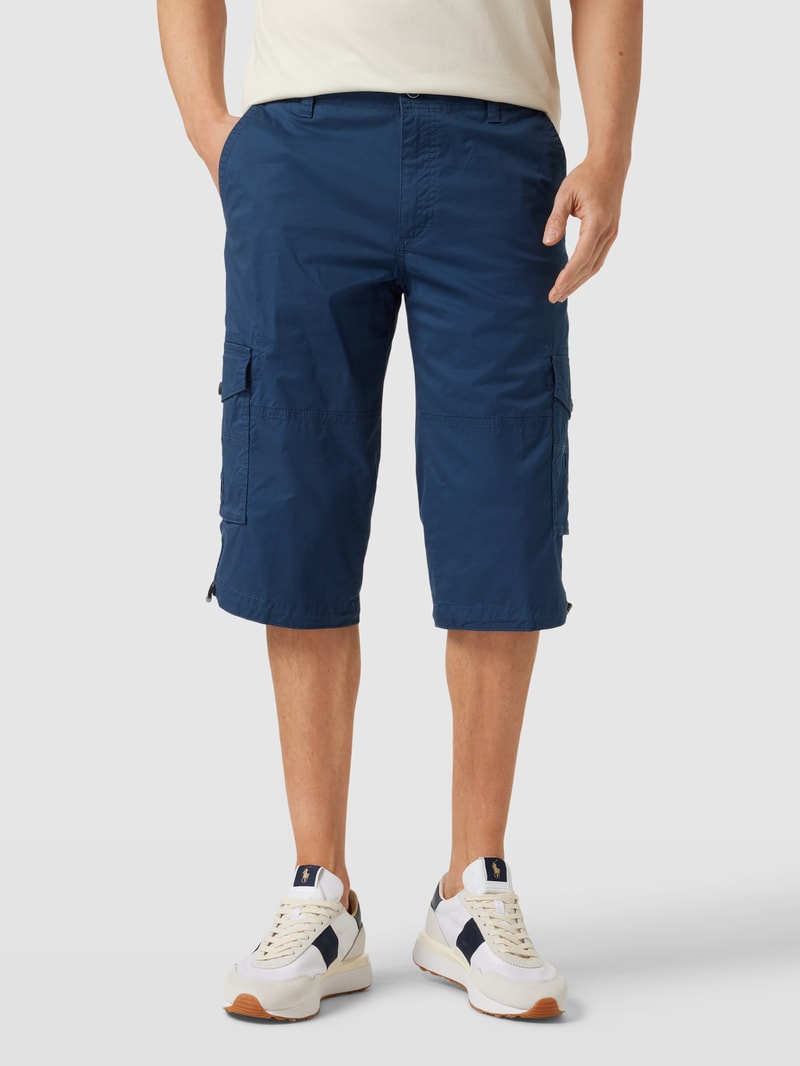 Caprihose mit Eingrifftaschen in blau