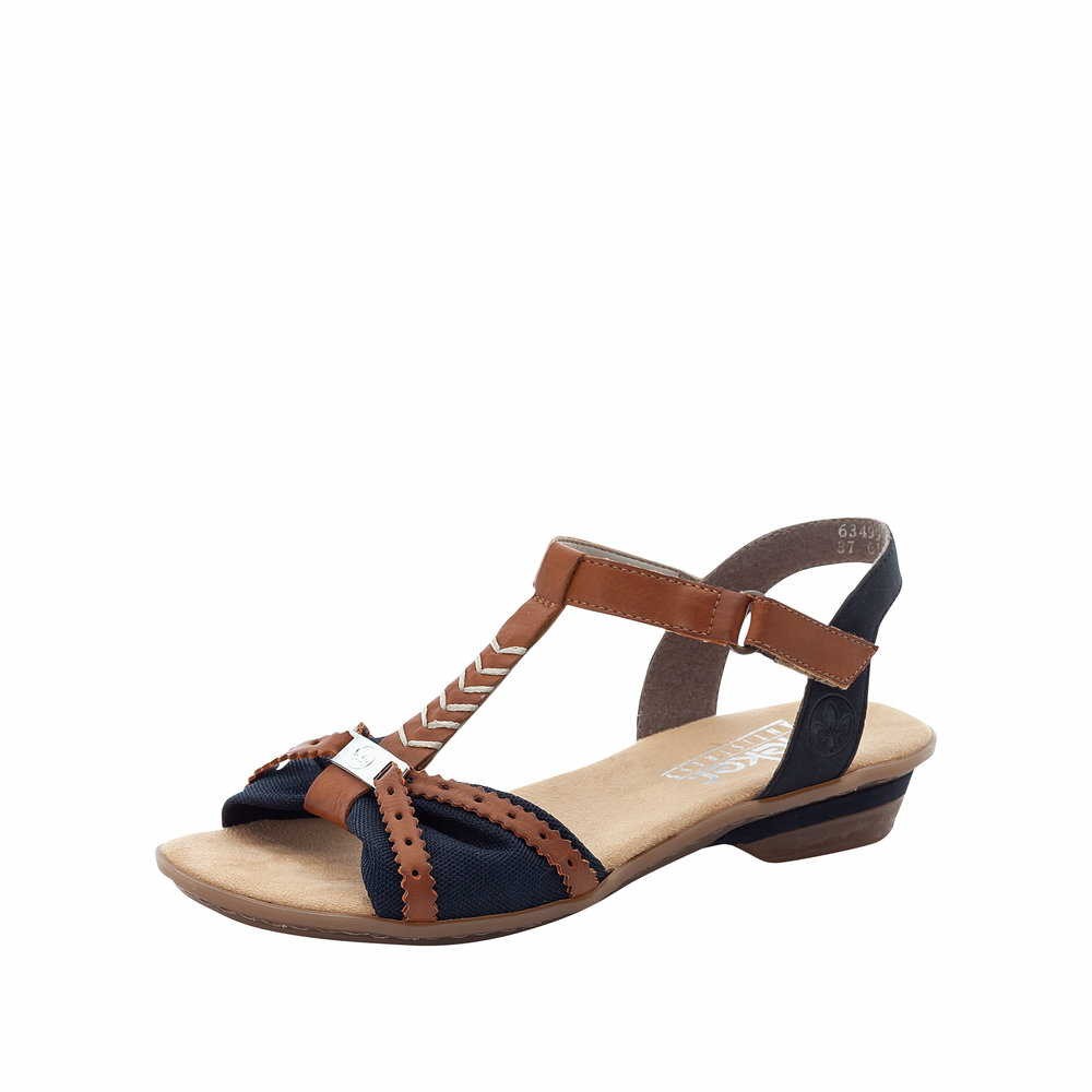 RIEKER Klassische Sandalen blau