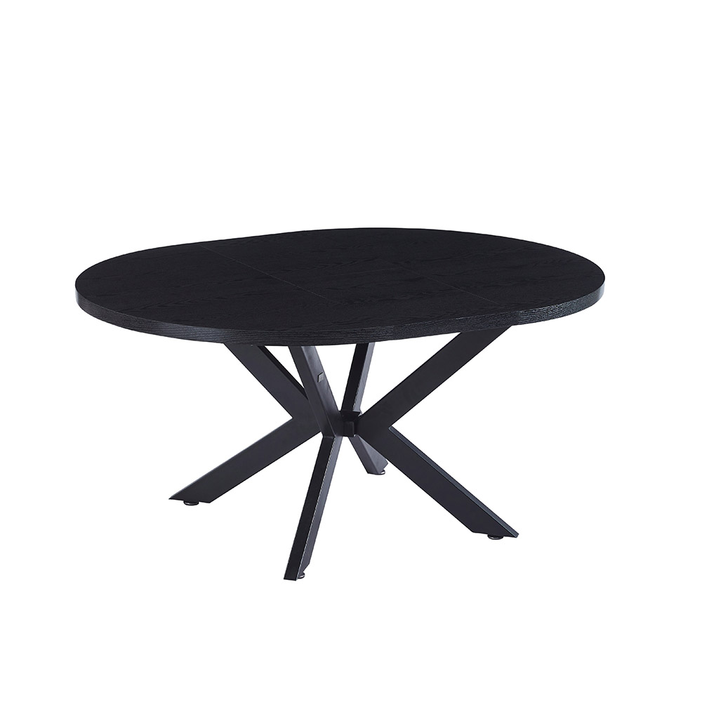 Home Deluxe HOME DELUXE Esstisch Rund Ausziehbar AVENTURA inkl. Sternfuß - 120 x 120 cm Dark Oak