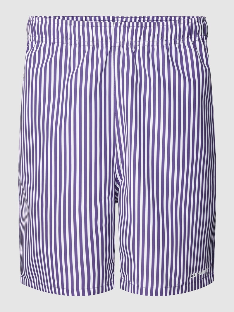 Shorts mit elastischem Bund in lila
