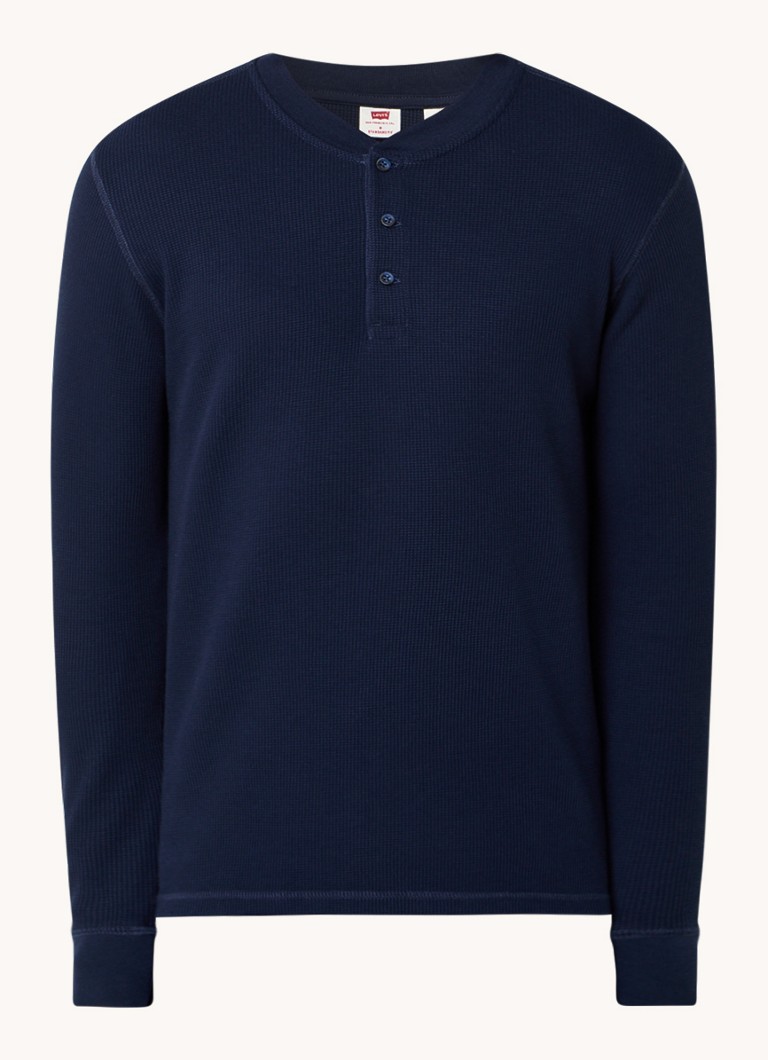 Tricou texturat cu mânecă lungă Levi's Henley