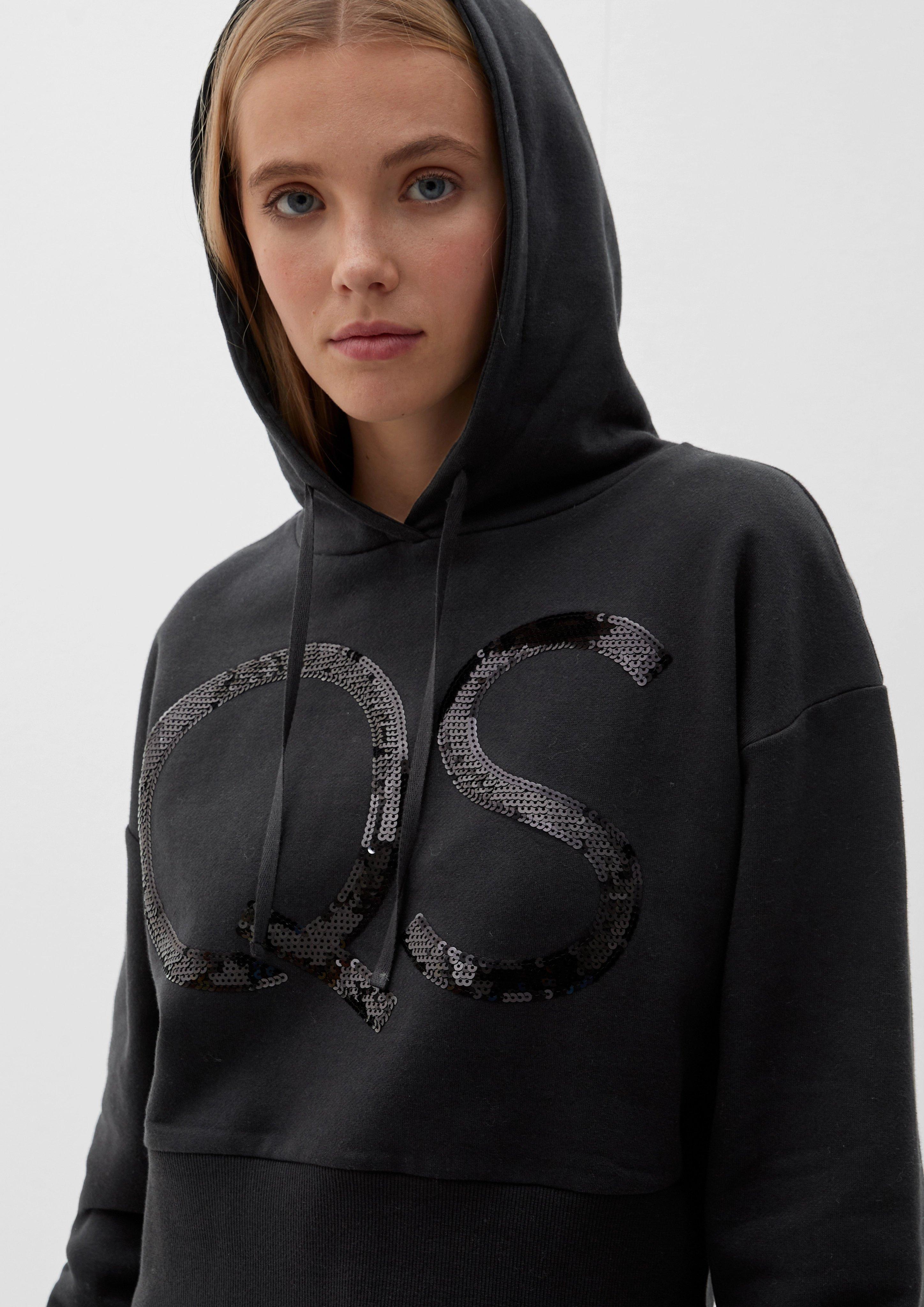 Kapuzenpullover mit Pailletten-Logo  2119175-9999