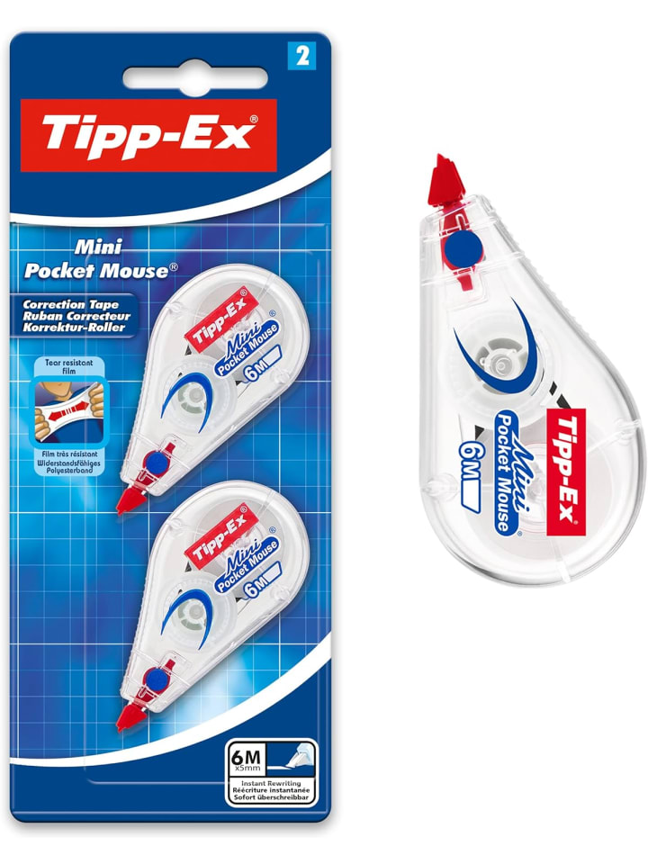 Bic Korrekturroller Mini Pocket Mouse, 6m x 5mm, Ideal für das Büro, das Home Off günstig kaufen onesize