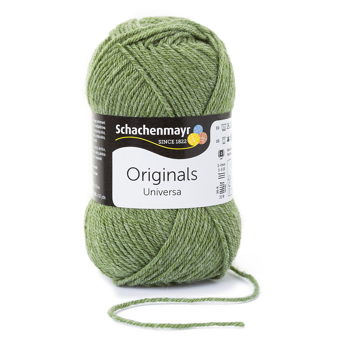 Handstrickgarne Universa, 50g grün Melange